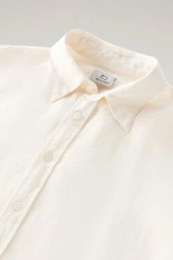 Woolrich Camicia In Puro Lino Tinta In Capo - Uomo - Bianco -Offerta Economica Vestiario CFWOSI0113MRUT3372 8743 5