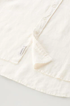 Woolrich Camicia In Puro Lino Tinta In Capo - Uomo - Bianco -Offerta Economica Vestiario CFWOSI0113MRUT3372 8743 6