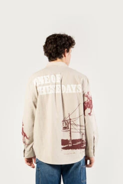 Camicia In Flanella Con Stampa Western - One Of These Days / Woolrich - Uomo - Bianco -Offerta Economica Vestiario CFWOSI0114MRUT3278 801 2