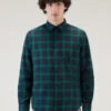 Woolrich Camicia A Quadri In Flanella Leggera - Uomo - Nero