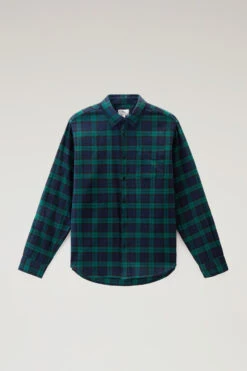 Woolrich Camicia A Quadri In Flanella Leggera - Uomo - Nero -Offerta Economica Vestiario CFWOSI0117MRUT3180 1632 4