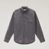 Woolrich Camicia A Quadri In Flanella Leggera - Uomo - Grigio