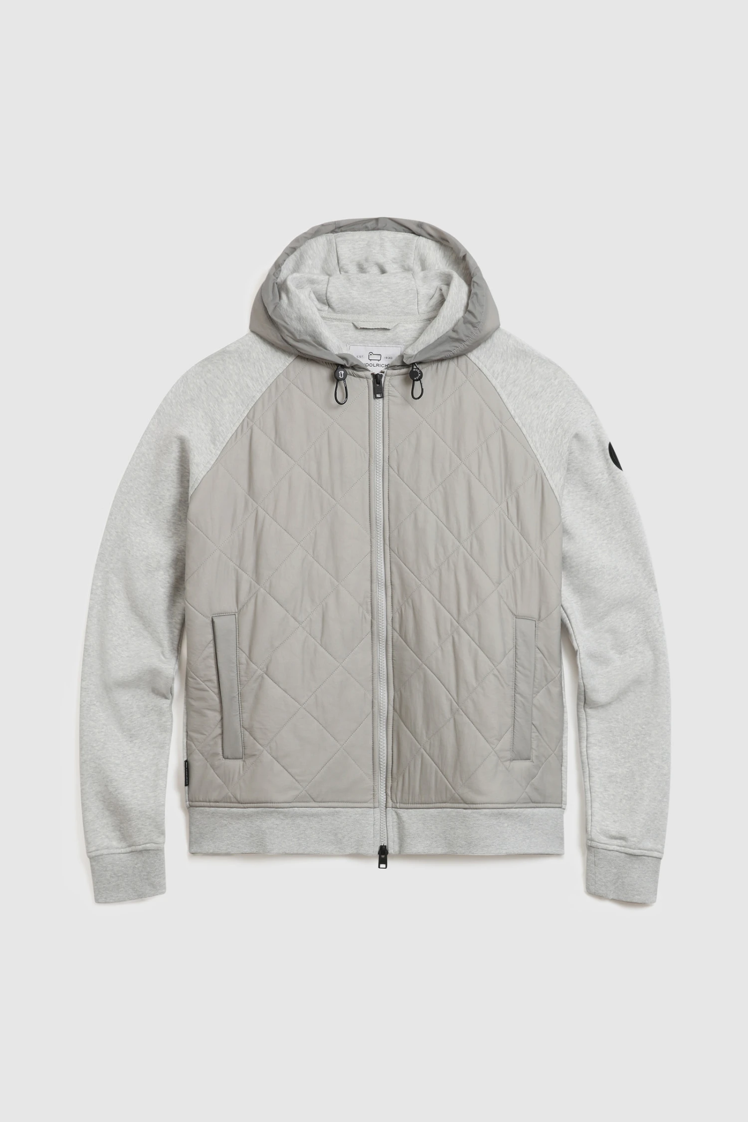 Woolrich Felpa Full-zip Con Cappuccio E Trapuntatura In Crinkle Nylon - Uomo - Grigio 6 Woolrich Felpa Full-zip Con Cappuccio E Trapuntatura In Crinkle Nylon - Uomo - Grigio - immagine 4