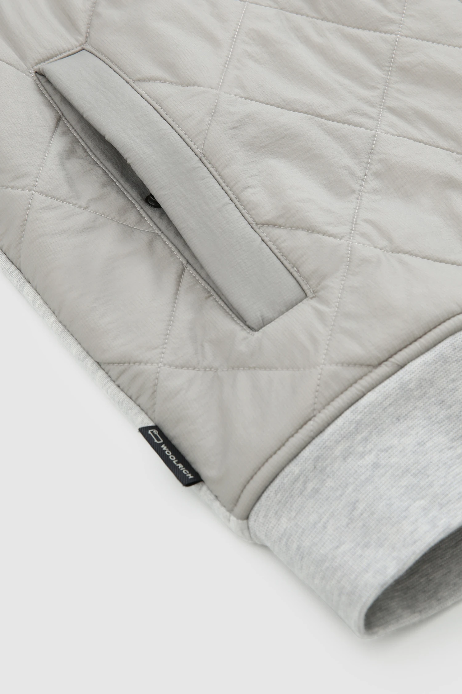 Woolrich Felpa Full-zip Con Cappuccio E Trapuntatura In Crinkle Nylon - Uomo - Grigio 9 Woolrich Felpa Full-zip Con Cappuccio E Trapuntatura In Crinkle Nylon - Uomo - Grigio - immagine 7