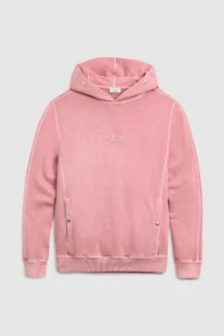 Woolrich Felpa Con Cappuccio In Cotone Tinto In Capo - Uomo - Rosa -Offerta Economica Vestiario CFWOSW0126MRUT2915 4355 3