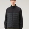 Woolrich Felpa Ibrida Con Zip In Softshell E Nylon Crinkle - Uomo - Nero -Offerta Economica Vestiario CFWOSW0173MRUT2873 100