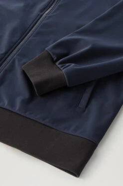 Woolrich Felpa Con Zip In Softshell Con Cappuccio - Uomo - Blu -Offerta Economica Vestiario CFWOSW0174MRUT2873 3989 7