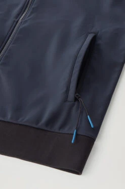 Woolrich Felpa Con Zip In Softshell Con Cappuccio - Uomo - Blu -Offerta Economica Vestiario CFWOSW0174MRUT2873 3989 8