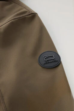 Woolrich Felpa Con Zip In Softshell Con Cappuccio - Uomo - Verde -Offerta Economica Vestiario CFWOSW0174MRUT2873 614 6