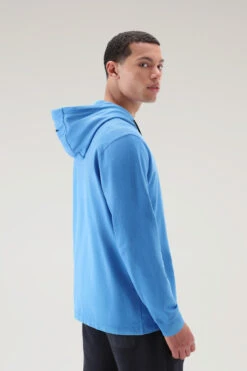 Woolrich Felpa In Puro Cotone Con Tasca Con Zip - Uomo - Blu 13 Woolrich Felpa In Puro Cotone Con Tasca Con Zip - Uomo - Blu -Offerta Economica Vestiario CFWOSW0175MRUT3354 31066 2