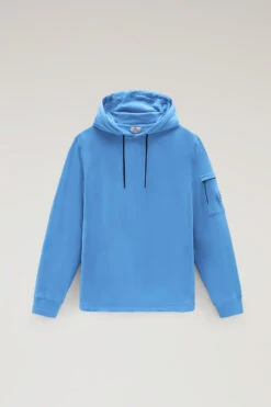 Woolrich Felpa In Puro Cotone Con Tasca Con Zip - Uomo - Blu 15 Woolrich Felpa In Puro Cotone Con Tasca Con Zip - Uomo - Blu -Offerta Economica Vestiario CFWOSW0175MRUT3354 31066 4