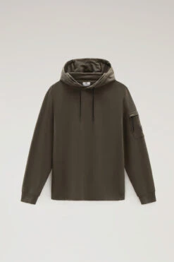 Woolrich Felpa In Puro Cotone Con Tasca Con Zip - Uomo - Verde 15 Woolrich Felpa In Puro Cotone Con Tasca Con Zip - Uomo - Verde -Offerta Economica Vestiario CFWOSW0175MRUT3354 614 4