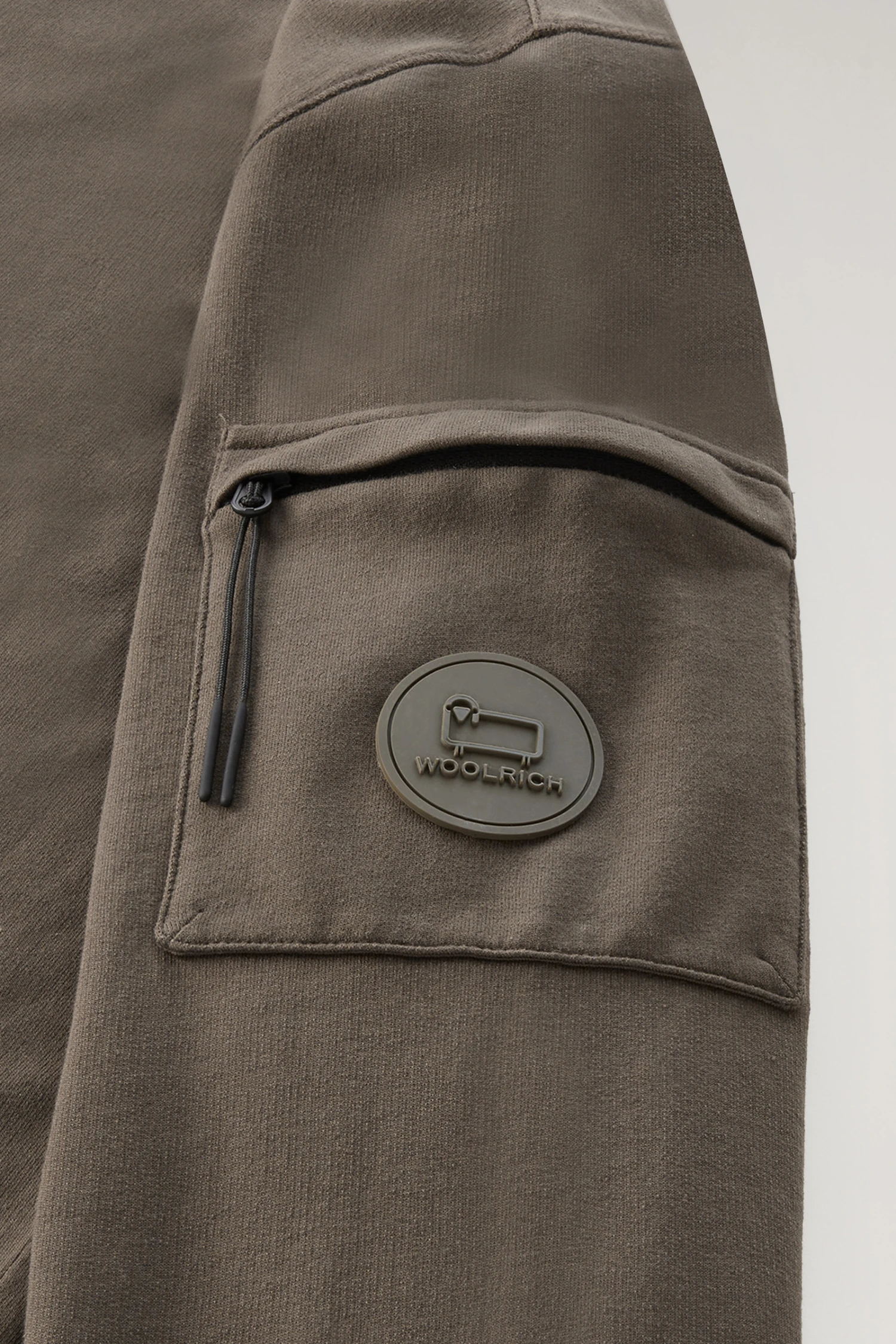 Woolrich Felpa In Puro Cotone Con Tasca Con Zip - Uomo - Verde 9 Woolrich Felpa In Puro Cotone Con Tasca Con Zip - Uomo - Verde - immagine 7