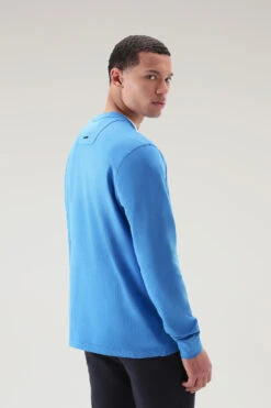 Woolrich Felpa Girocollo In Puro Cotone Con Tasca Con Zip - Uomo - Blu 14 Woolrich Felpa Girocollo In Puro Cotone Con Tasca Con Zip - Uomo - Blu -Offerta Economica Vestiario CFWOSW0176MRUT3354 31066 2