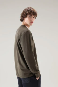 Woolrich Felpa Girocollo In Puro Cotone Con Tasca Con Zip - Uomo - Verde 14 Woolrich Felpa Girocollo In Puro Cotone Con Tasca Con Zip - Uomo - Verde -Offerta Economica Vestiario CFWOSW0176MRUT3354 614 2