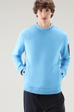 Woolrich Felpa Girocollo In Misto Cotone Con Tasche - Uomo - Blu 15 Woolrich Felpa Girocollo In Misto Cotone Con Tasche - Uomo - Blu -Offerta Economica Vestiario CFWOSW0179MRUT3164 31068 3