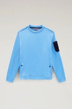 Woolrich Felpa Girocollo In Misto Cotone Con Tasche - Uomo - Blu 16 Woolrich Felpa Girocollo In Misto Cotone Con Tasche - Uomo - Blu -Offerta Economica Vestiario CFWOSW0179MRUT3164 31068 4