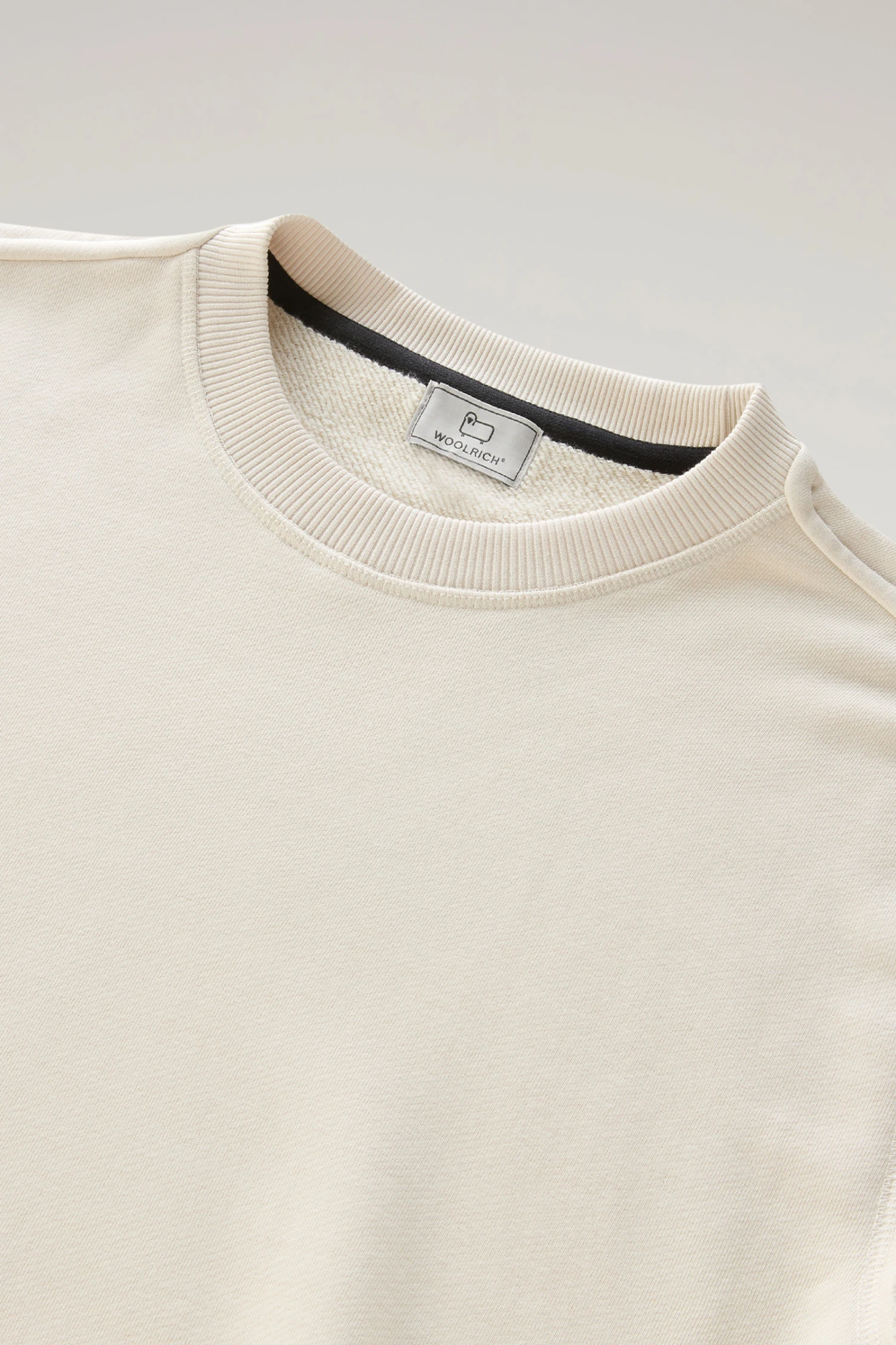 Woolrich Felpa Girocollo In Misto Cotone Con Tasche - Uomo - Bianco 8 Woolrich Felpa Girocollo In Misto Cotone Con Tasche - Uomo - Bianco - immagine 6