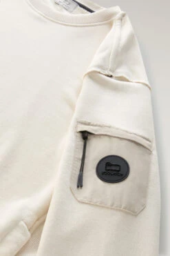 Woolrich Felpa Girocollo In Misto Cotone Con Tasche - Uomo - Bianco 17 Woolrich Felpa Girocollo In Misto Cotone Con Tasche - Uomo - Bianco -Offerta Economica Vestiario CFWOSW0179MRUT3164 8743 6