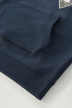 Woolrich Felpa Con Cappuccio U.S. Trails In Puro Cotone - Uomo - Blu -Offerta Economica Vestiario CFWOSW0184MRUT3459 3989 7