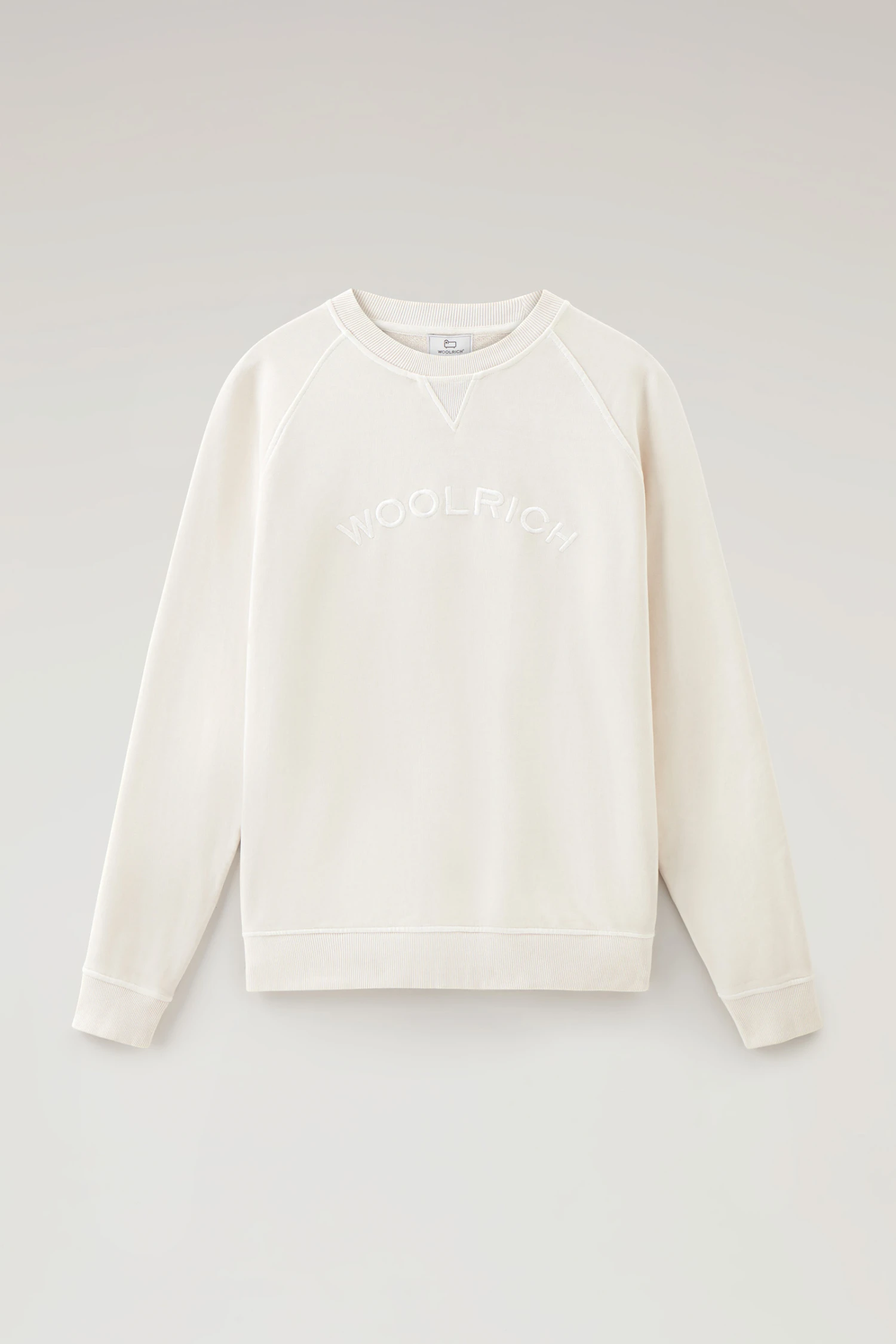 Woolrich Felpa Varsity Girocollo In Puro Cotone Tinto In Capo - Uomo - Bianco 7 Woolrich Felpa Varsity Girocollo In Puro Cotone Tinto In Capo - Uomo - Bianco - immagine 5