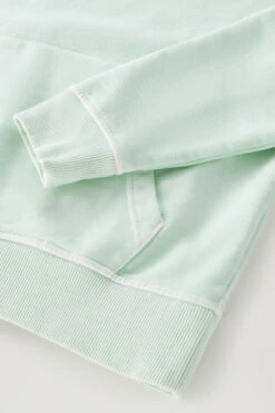 Woolrich Felpa Con Cappuccio Varsity In Puro Cotone Tinto In Capo - Uomo - Verde -Offerta Economica Vestiario CFWOSW0188MRUT3470 6585 6