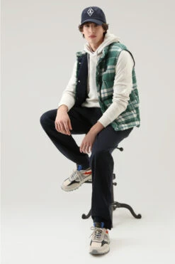 Woolrich Felpa Con Cappuccio Varsity In Puro Cotone Tinto In Capo - Uomo - Bianco -Offerta Economica Vestiario CFWOSW0188MRUT3470 8743 3