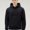 Woolrich Felpa Con Cappuccio In Puro Cotone - Uomo - Nero -Offerta Economica Vestiario CFWOSW0202MRUT3290 100