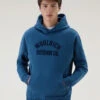 Woolrich Felpa Con Cappuccio In Puro Cotone - Uomo - Blu -Offerta Economica Vestiario CFWOSW0202MRUT3290 31093
