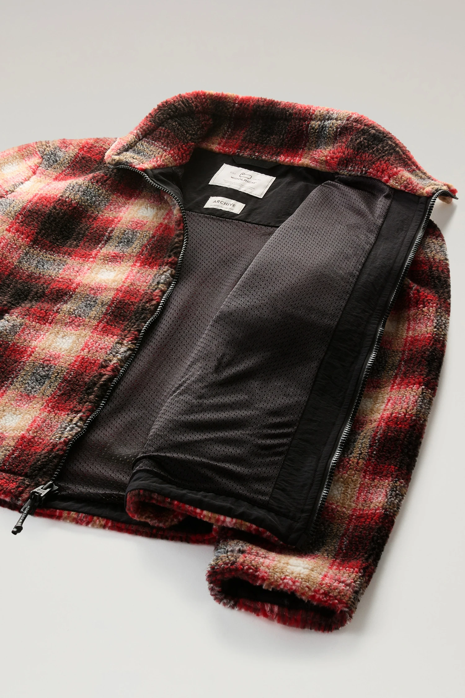 Woolrich Giacca In Sherpa Di Misto Lana - Uomo - Rosso 6 Woolrich Giacca In Sherpa Di Misto Lana - Uomo - Rosso - immagine 4