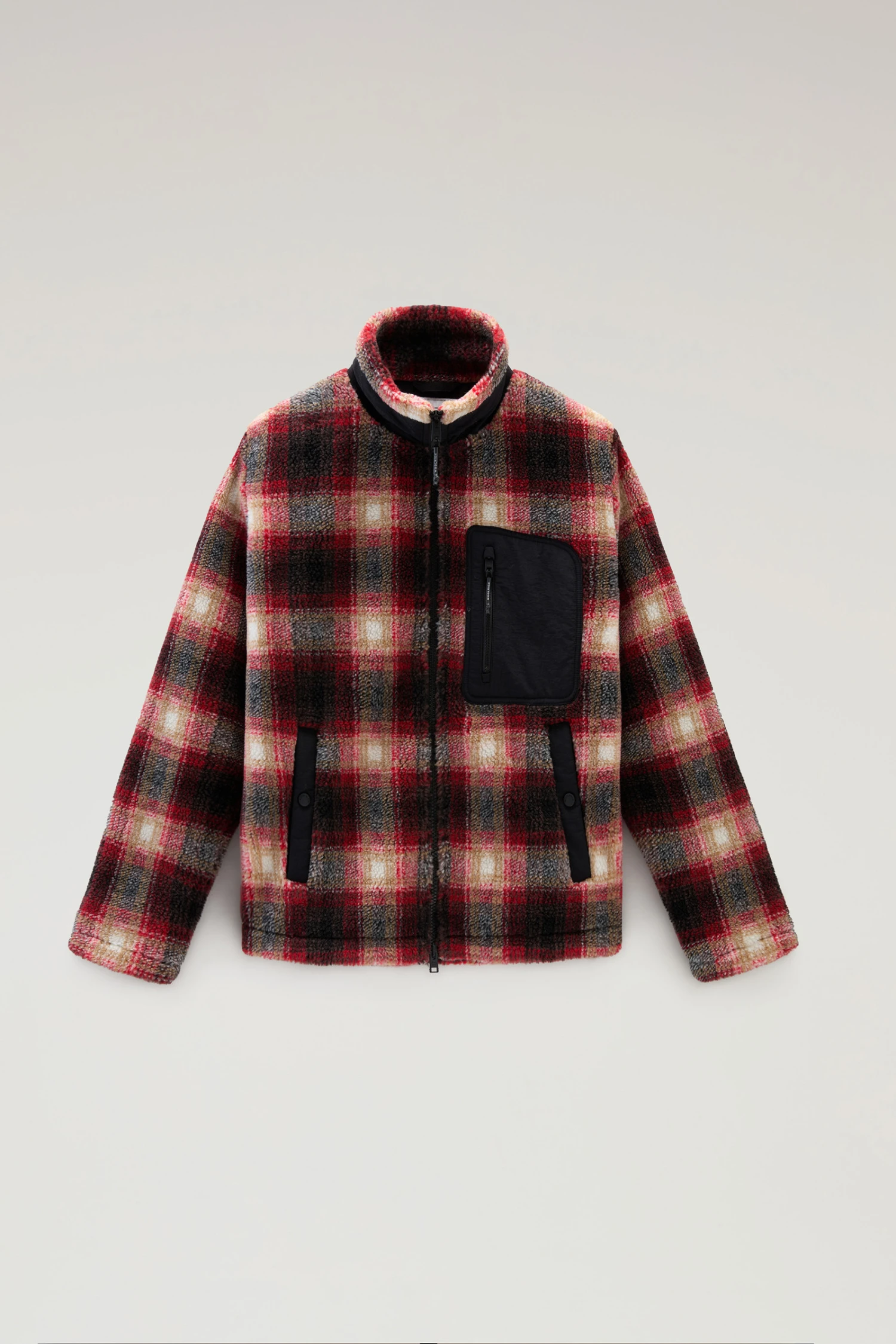Woolrich Giacca In Sherpa Di Misto Lana - Uomo - Rosso 3 Woolrich Giacca In Sherpa Di Misto Lana - Uomo - Rosso