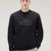 Woolrich Felpa Girocollo In Puro Cotone - Uomo - Nero -Offerta Economica Vestiario CFWOSW0211MRUT3290 100