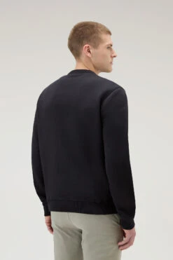 Woolrich Felpa Girocollo In Puro Cotone - Uomo - Nero -Offerta Economica Vestiario CFWOSW0211MRUT3290 100 2