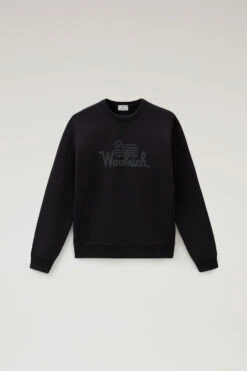 Woolrich Felpa Girocollo In Puro Cotone - Uomo - Nero -Offerta Economica Vestiario CFWOSW0211MRUT3290 100 4