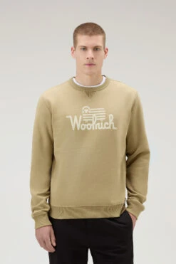 Woolrich Felpa Girocollo In Puro Cotone - Uomo - Marrone