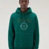 Woolrich Felpa Con Cappuccio In Puro Cotone - Uomo - Verde -Offerta Economica Vestiario CFWOSW0212MRUT3290 6221