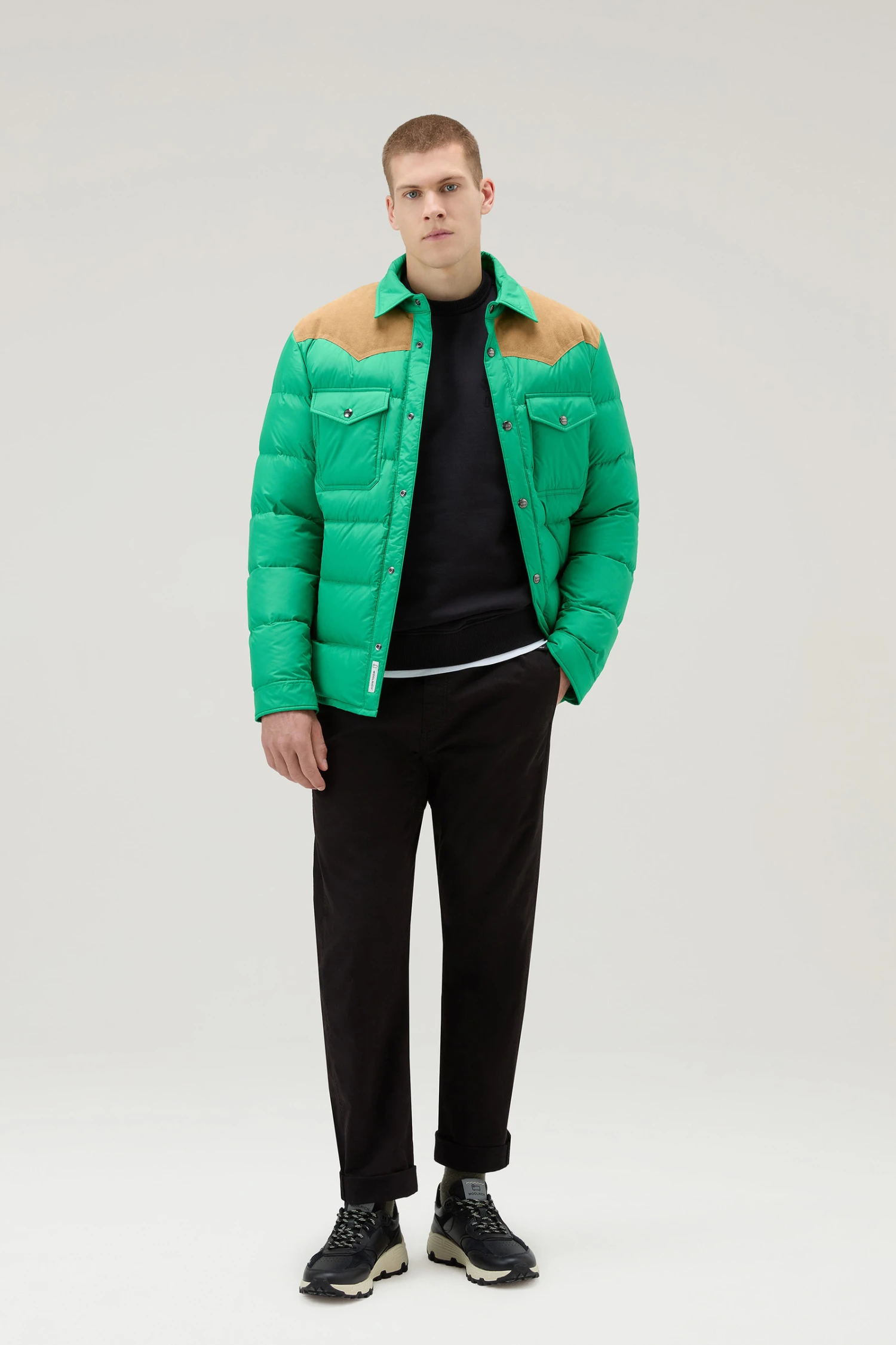 Woolrich Felpa Girocollo In Puro Cotone - Uomo - Nero 4 Woolrich Felpa Girocollo In Puro Cotone - Uomo - Nero - immagine 2