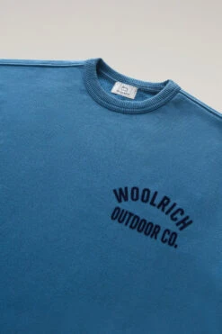 Woolrich Felpa Girocollo In Puro Cotone - Uomo - Blu -Offerta Economica Vestiario CFWOSW0216MRUT3290 31093 5