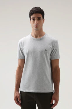 Woolrich T-shirt Sheep In Cotone - Uomo - Grigio
