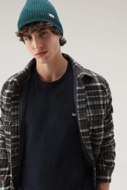 Woolrich T-shirt Sheep In Cotone - Uomo - Blu -Offerta Economica Vestiario CFWOTE0081MRUT2926 3989 3