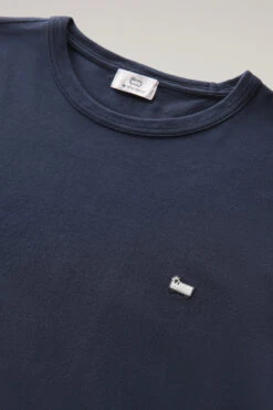 Woolrich T-shirt Sheep In Cotone - Uomo - Blu -Offerta Economica Vestiario CFWOTE0081MRUT2926 3989 5