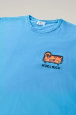 Woolrich T-shirt In Puro Cotone Con Logo Camouflage - Uomo - Blu -Offerta Economica Vestiario CFWOTE0087MRUT2926 31066 5