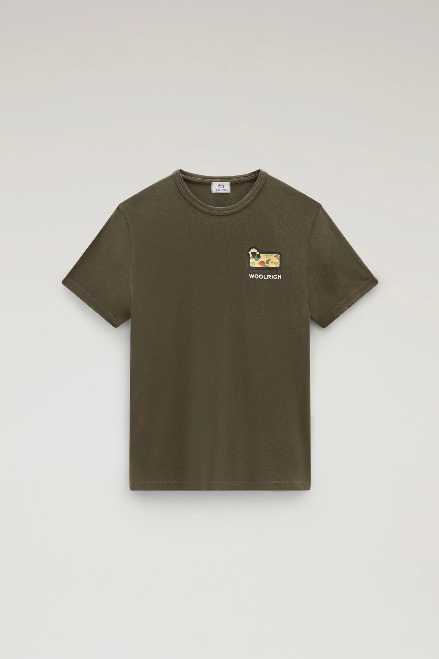 Woolrich T-shirt In Puro Cotone Con Logo Camouflage - Uomo - Verde 7 Woolrich T-shirt In Puro Cotone Con Logo Camouflage - Uomo - Verde - immagine 5