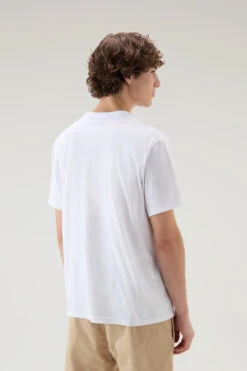 Woolrich T-shirt In Puro Cotone Con Logo Camouflage - Uomo - Bianco -Offerta Economica Vestiario CFWOTE0087MRUT2926 8041 2