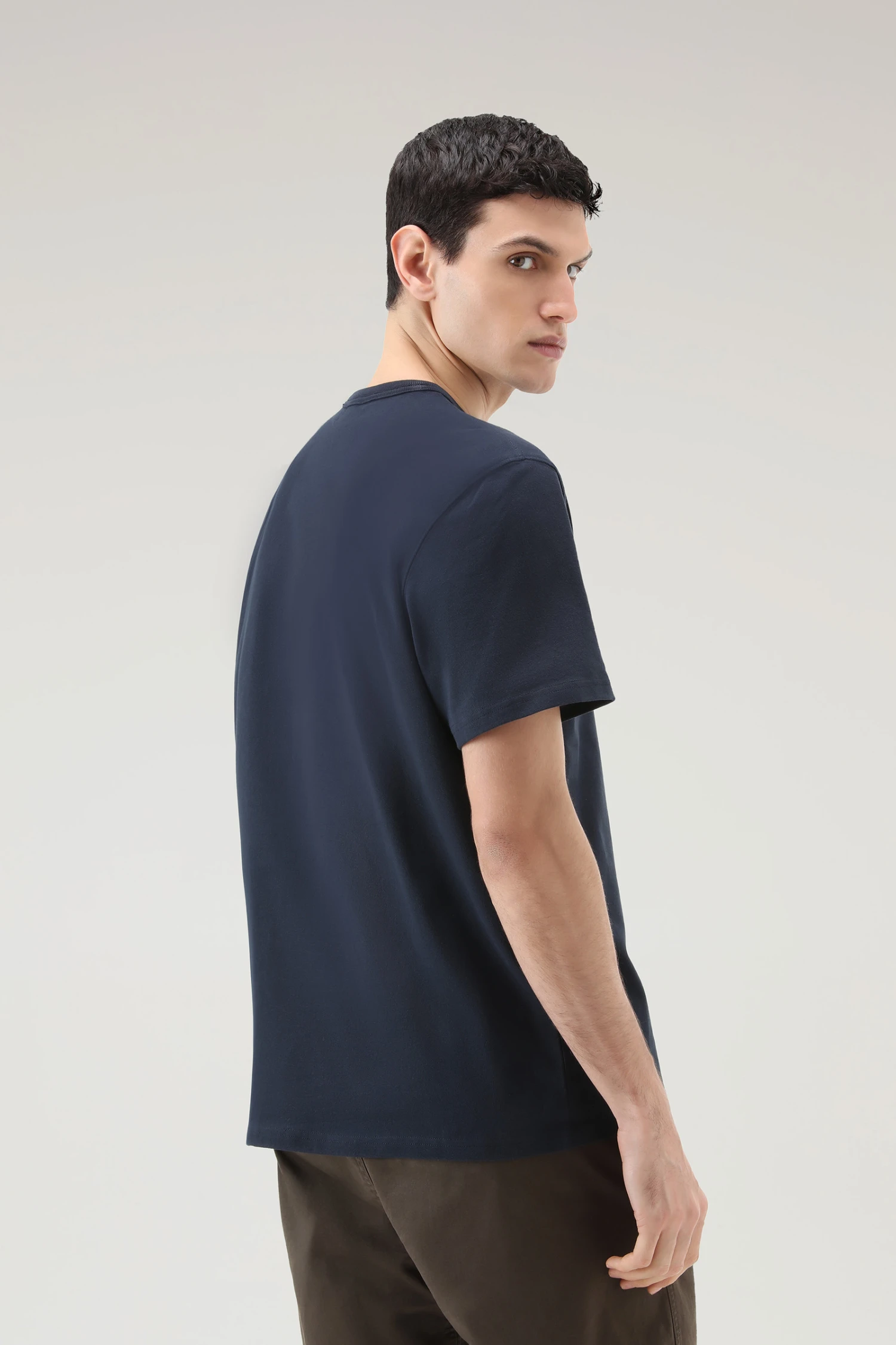 Woolrich T-shirt U.S. Trails In Puro Cotone - Uomo - Blu 5 Woolrich T-shirt U.S. Trails In Puro Cotone - Uomo - Blu - immagine 3