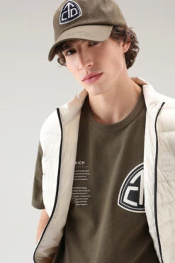 Woolrich T-shirt U.S. Trails In Puro Cotone - Uomo - Verde -Offerta Economica Vestiario CFWOTE0088MRUT3385 614 3