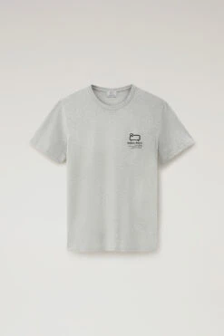 Woolrich T-shirt In Puro Cotone Con Stampa Yellowstone - Uomo - Grigio -Offerta Economica Vestiario CFWOTE0089MRUT2926 103 4