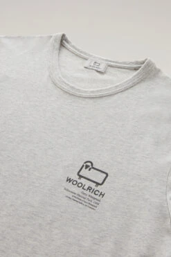 Woolrich T-shirt In Puro Cotone Con Stampa Yellowstone - Uomo - Grigio -Offerta Economica Vestiario CFWOTE0089MRUT2926 103 5