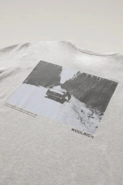 Woolrich T-shirt In Puro Cotone Con Stampa Yellowstone - Uomo - Grigio -Offerta Economica Vestiario CFWOTE0089MRUT2926 103 6