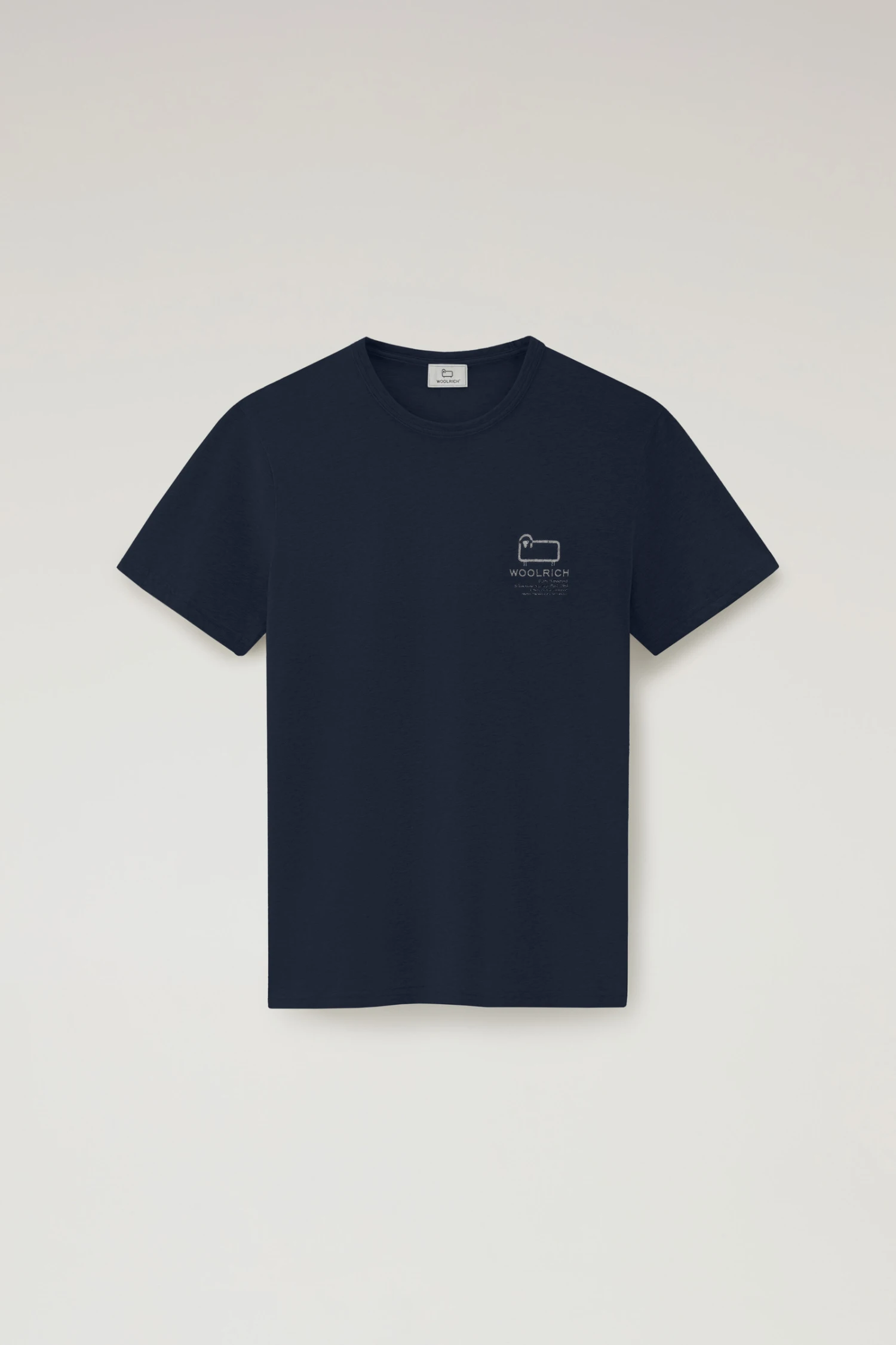 Woolrich T-shirt In Puro Cotone Con Stampa Yellowstone - Uomo - Blu 7 Woolrich T-shirt In Puro Cotone Con Stampa Yellowstone - Uomo - Blu - immagine 5